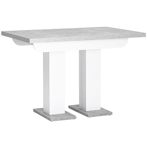 Стол Clyde, 110-166х75, бетон/белый, ст УТ000003910