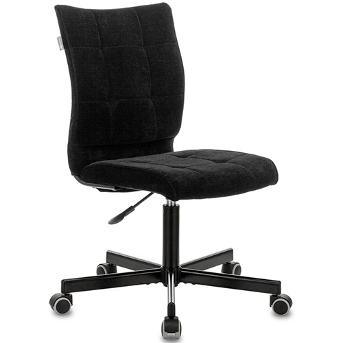 Кресло Бюрократ CH-330M/LT-20 без подлокотников чёрный крестовина металл, велюр УТ000004847